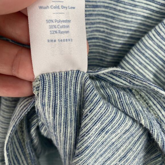 Marine Layer T-shirt Men’s Medium Blue Striped Coastal Nautical NormCore - Picture 5 of 9